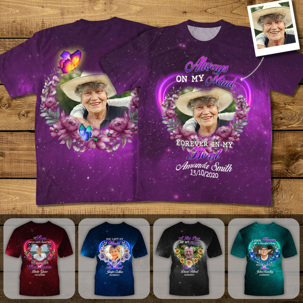 Heaven Is A Beautiful Place - Personalized Photo 3D All Over Print Shirt - Memorial Gift For Family Members