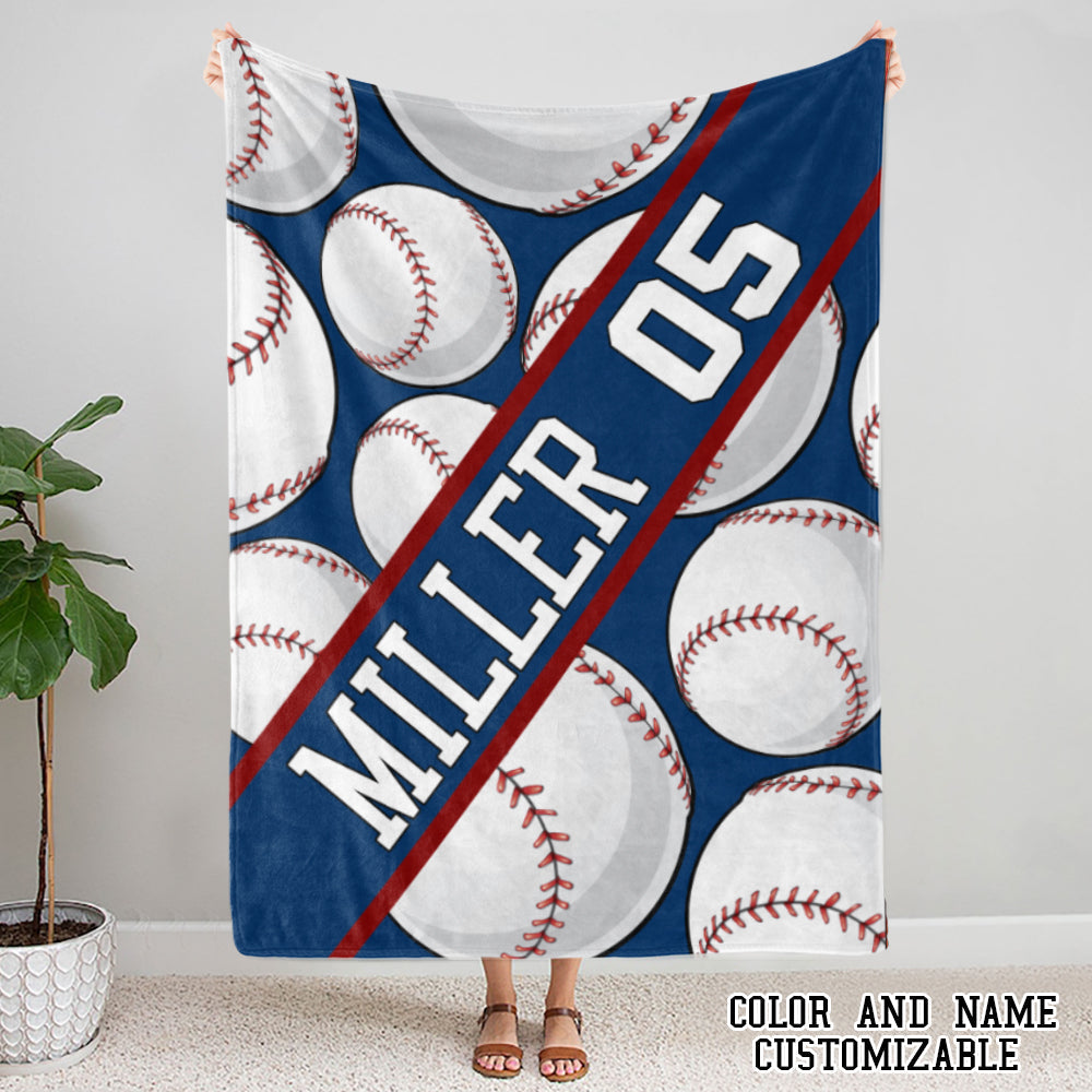 Baseball Lover Personalized Blanket Gift For Sport Lovers