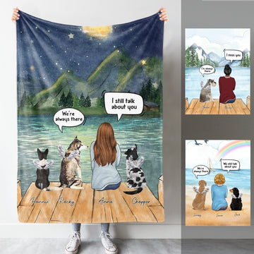 Angel Dog, Still Talk About You Custom Blanket Memorial Dog