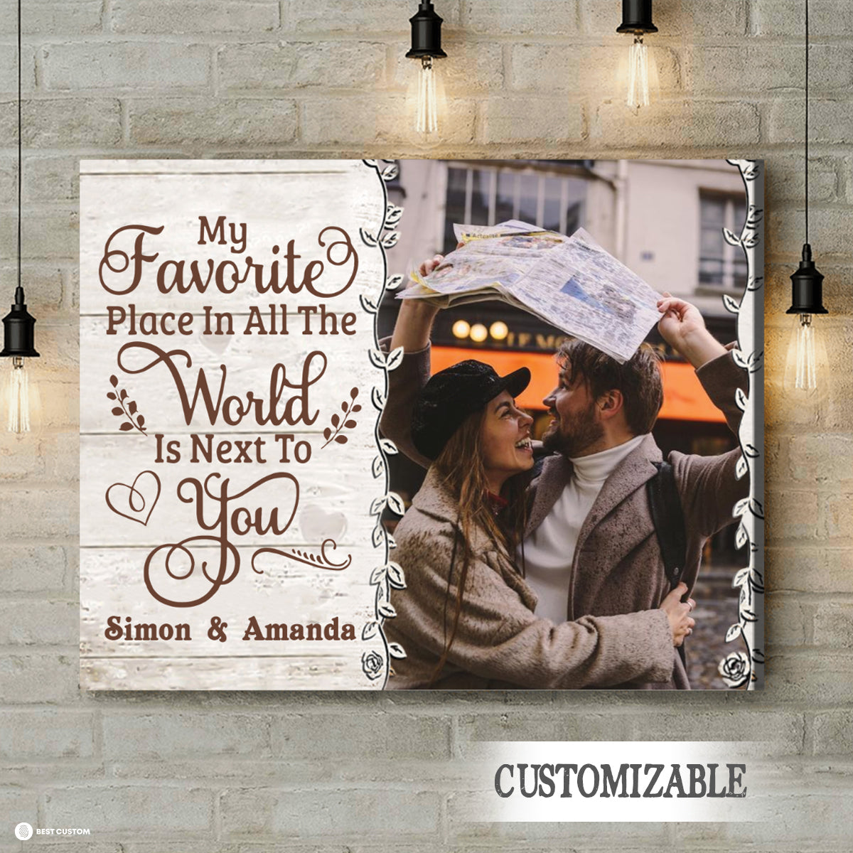 Favorite Place In All The World Custom Canvas