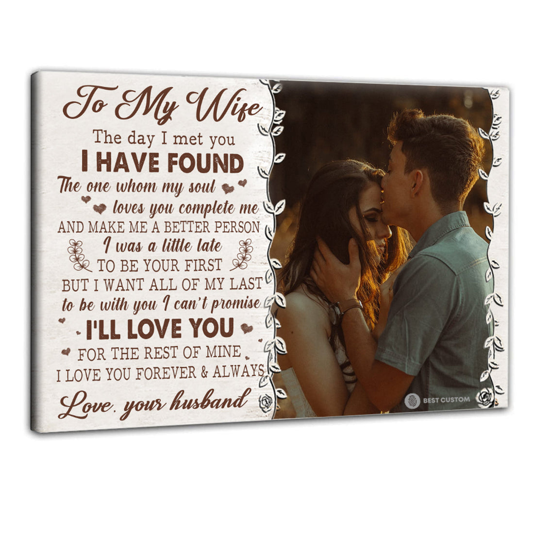 The Day I Met You Personalized Canvas Gift For Couple