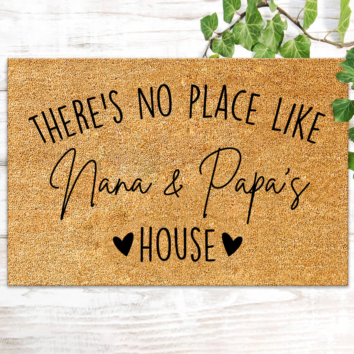 There's No Place Like Grandma and Grandpa's House, Grandparents Day Gift, Welcome Door Mat,Home Doormat,Fathers Day,Mothers Day,Grandma Gift