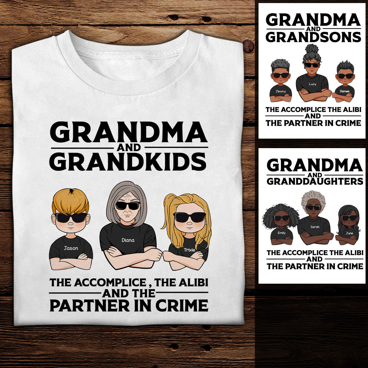 Partner In Crime Personalized Apparel Gift For Grandma