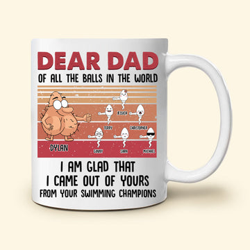 Swimming Champions Personalized Mug Gift For Father