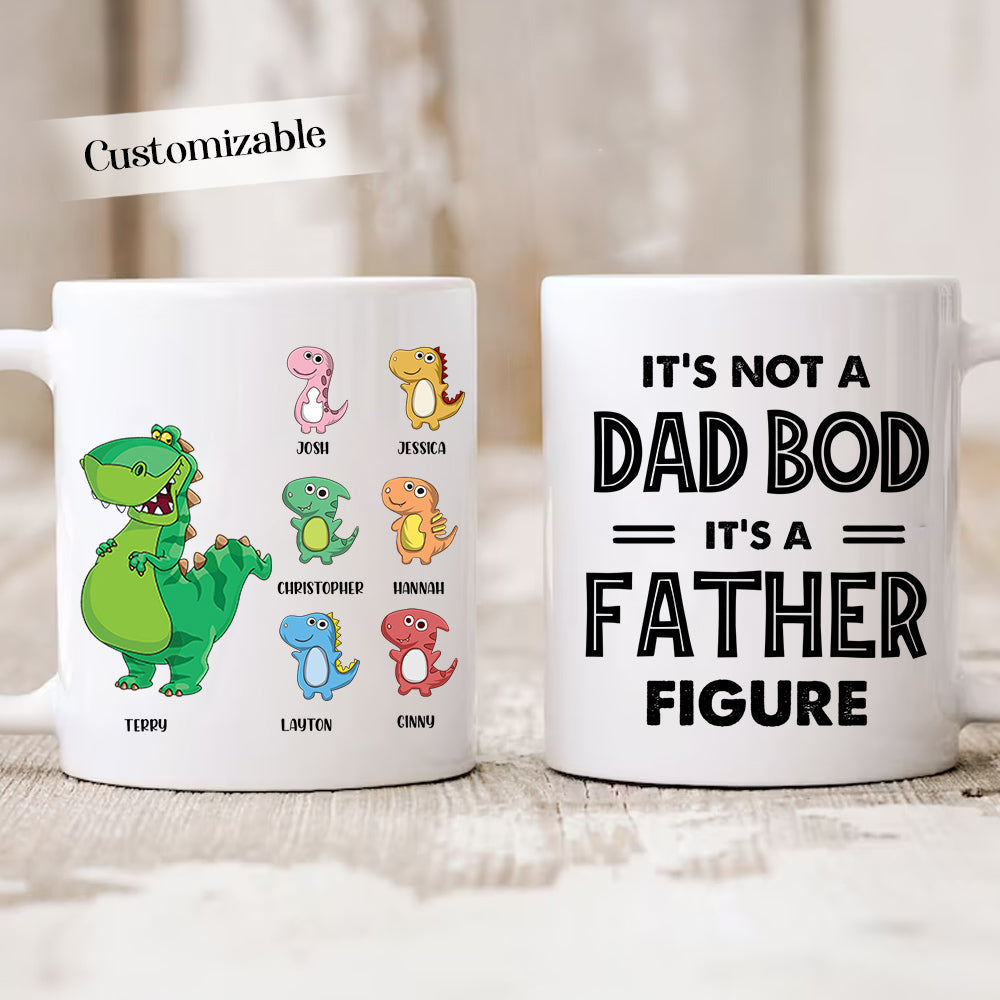 Papasaurus It's Not A Dad Bod Custom Mug Gift For Father