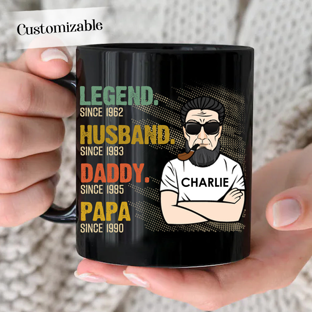 The Legend Papa Old Man Custom Mug Gift For Grandfather