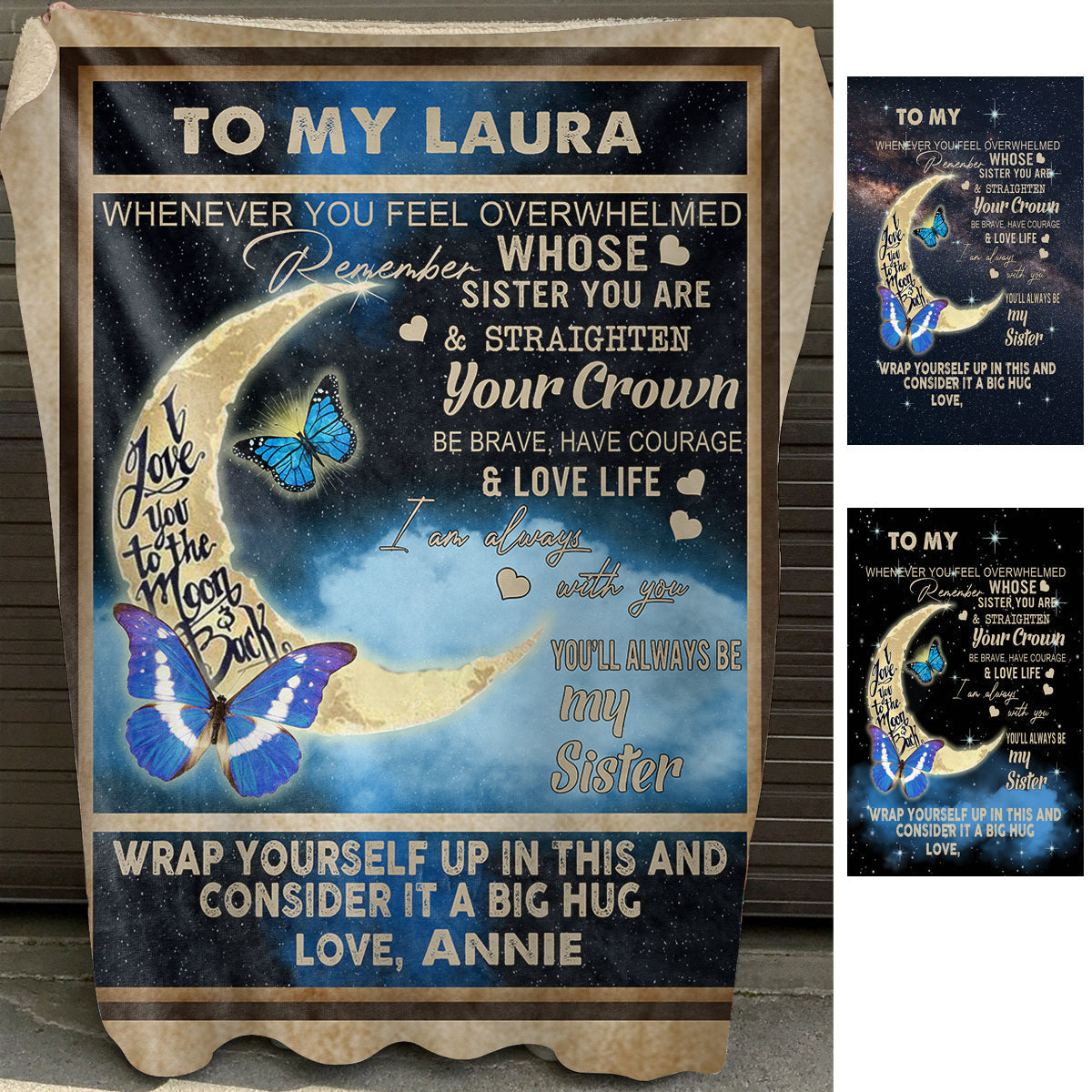 You'll Always Be My Sister - Personalized Blanket - Gift For Sister