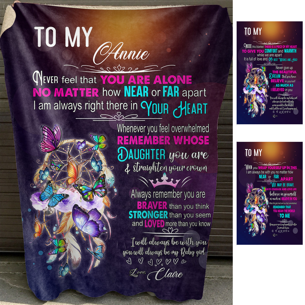 Braver Than You Think - Personalized Blanket - Gift For Daughter