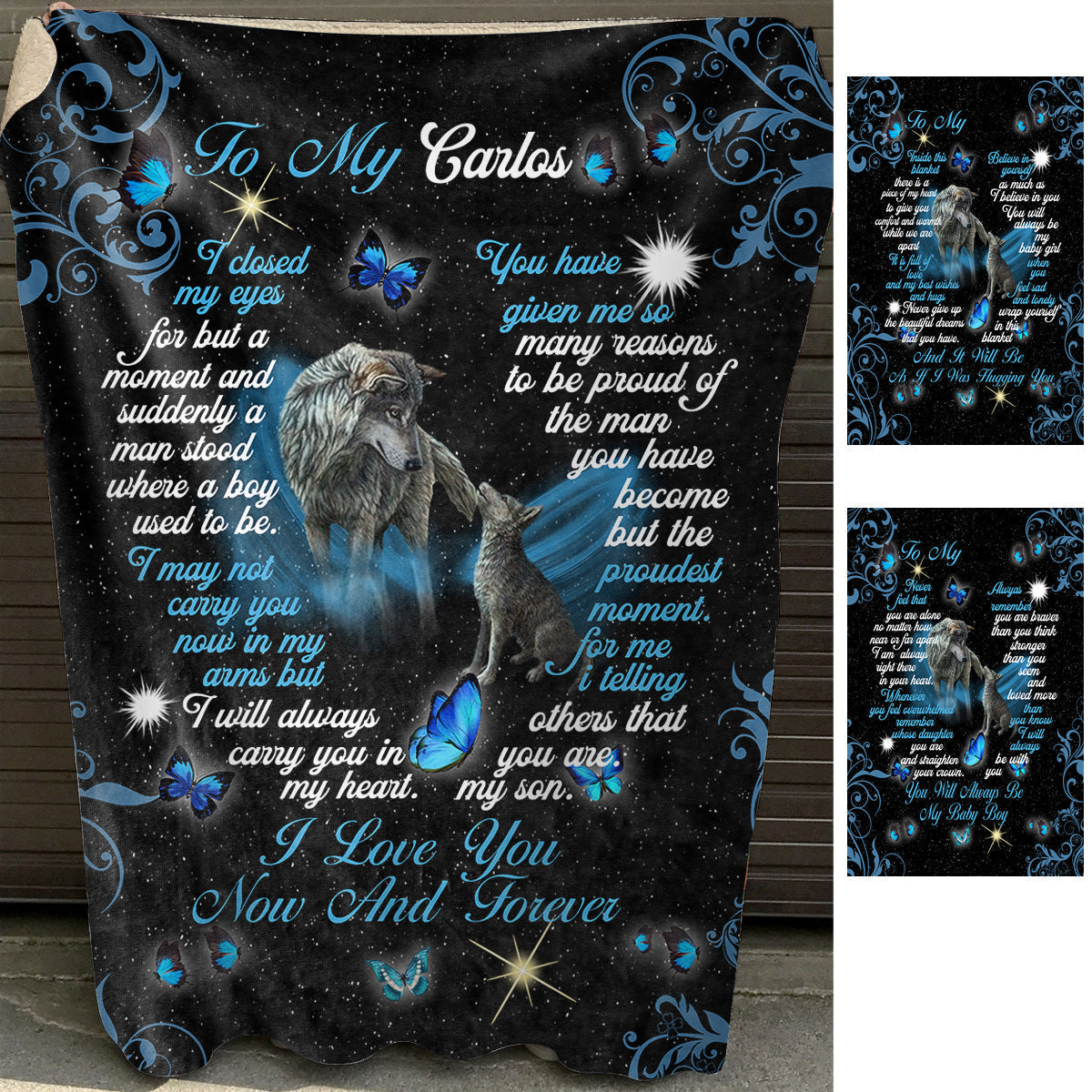 Love You Now And Forever - Personalized Blanket - Gift For Son