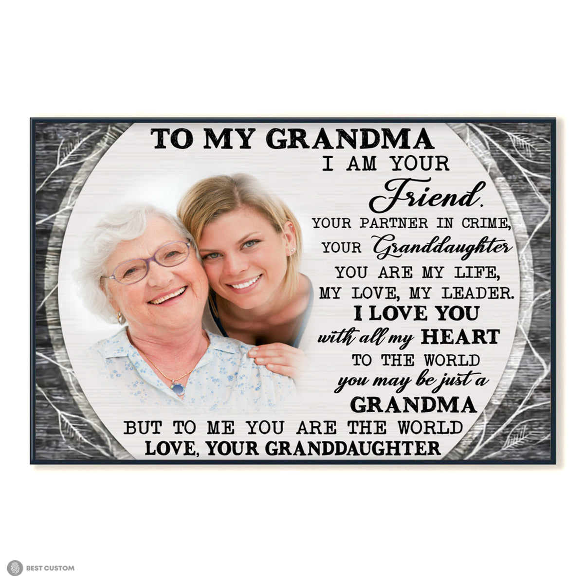 You Are My Life My Love My Leader - Personalized Photo Canvas - Gift For Grandma