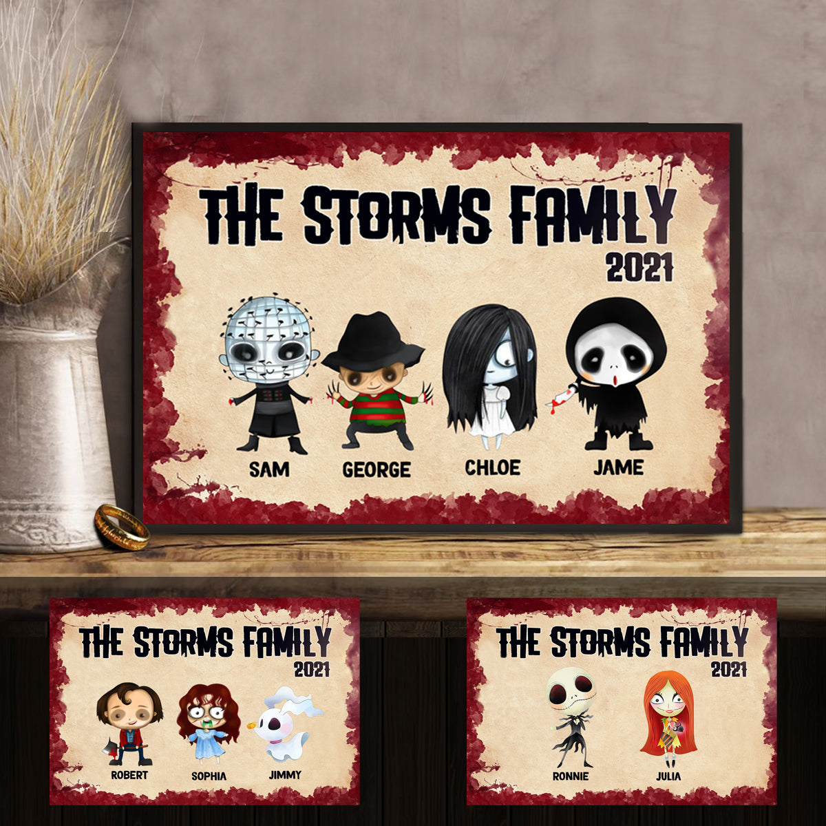 Horror Family Personalized Canvas