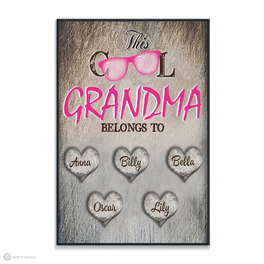 This Cool Grandma - Personalized Canvas - Gift For Grandma