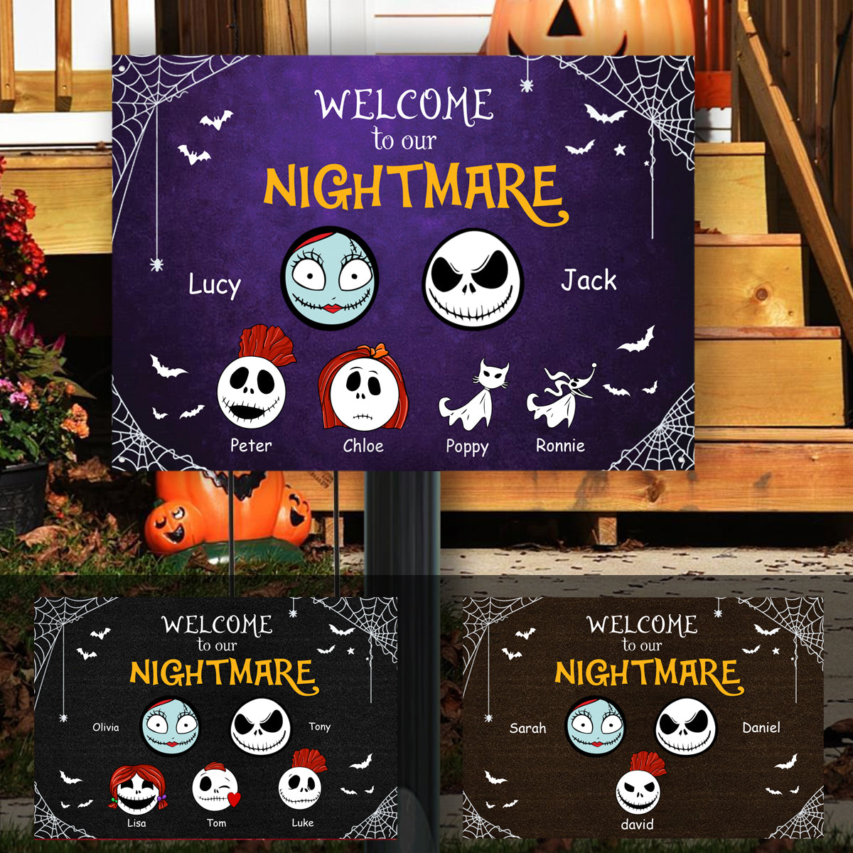 Welcome To Our Nightmare Halloween Personalized Metal Sign