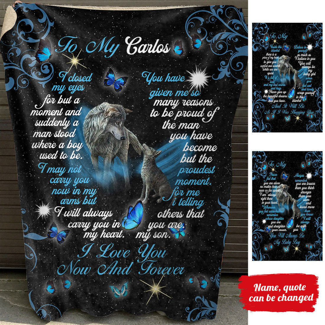 Love You Now And Forever - Personalized Blanket - Gift For Son