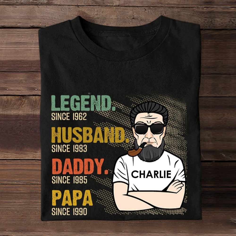 The Legend Papa Old Man Custom Apparel Gift For Grandfather