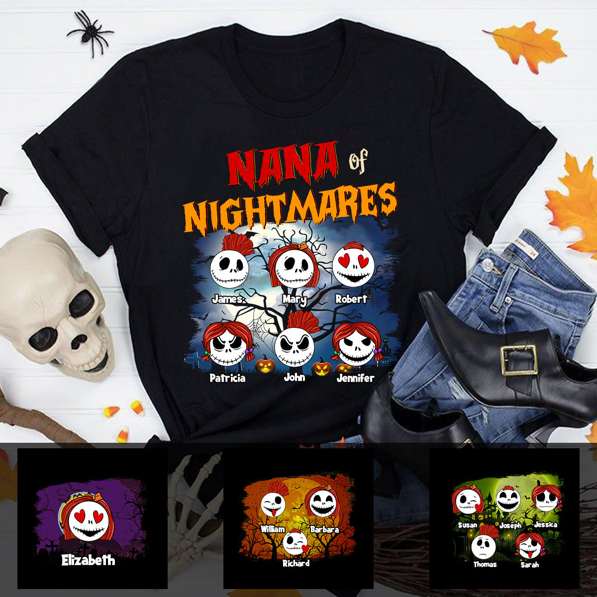 Family of Nightmares Halloween Gift Personalized Apparel