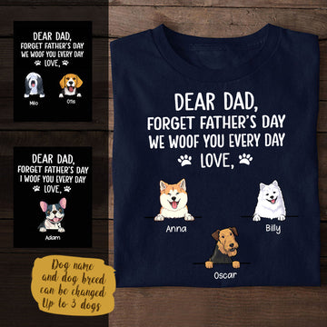 Cute Dog I Woof You Every Day Personalized Apparel Gift For Dog Lovers