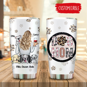 Cute Dog, Dog Mom Personalized Tumbler