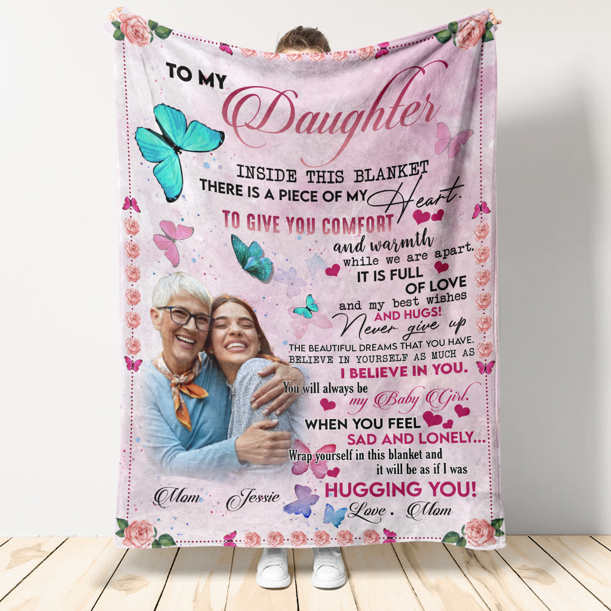 Personalized Picture Quilt - To My Daughter I Believe In You - Mom To Daughter, Personalized Gift For Daughter