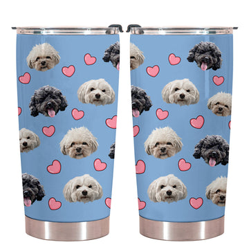 Personalized Dog Paw Photo Tumbler