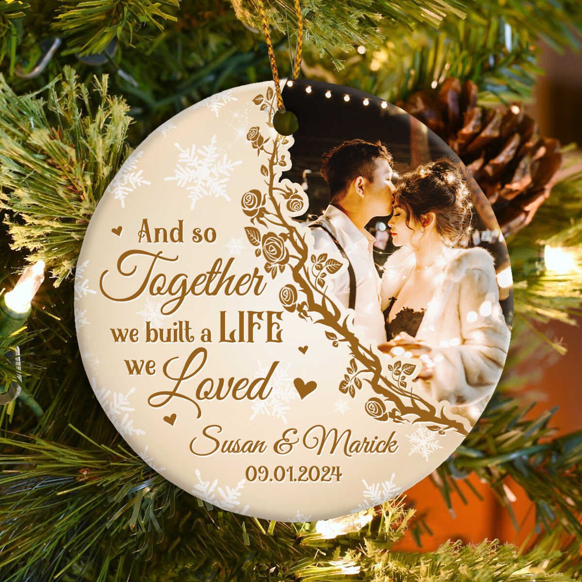 And So Together We Built Gift for Couple Christmas Ornament, Personalized Couple Gift, Gift Ideas For Couples, Presents For Young Couples