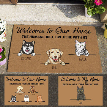 Welcome To My Home Personalized Doormat Gift For Pet Lover