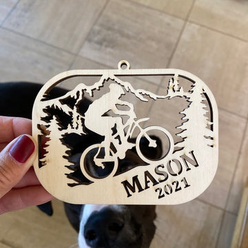 Personalized Bike ornament, Mountain Biking ornament, Bicycle ornament,MOUNTAIN biking ornament,Bike Christmas ornament,biker ornament,bike rider