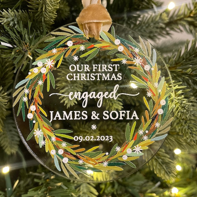 First Christmas Married Ornament Newlywed Gift Mr & Mrs Christmas Ornament Personalized Mr Mrs Wedding Ornament Wedding Gift Keepsake