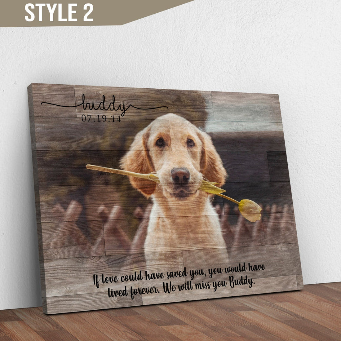 Custom Dog Cat Memorial Passing Gift Pet Loss Photo Canvas