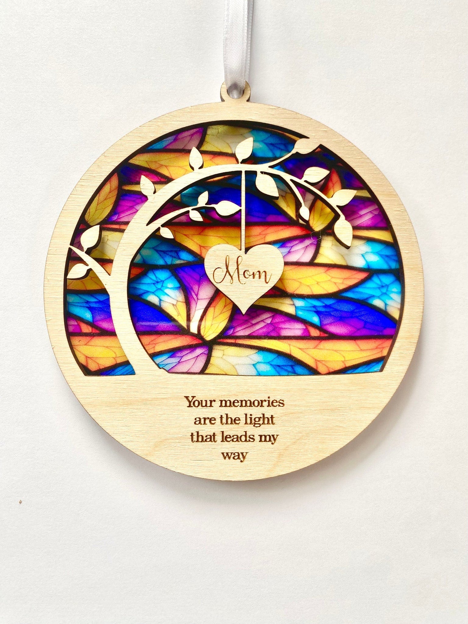 Personalized Name Sympathy Gift, Memorial Suncatcher, Loss of Mom, Dad, Brother, Sister