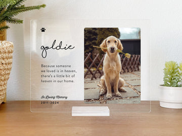 Pet Memorial Gift Personalized Acrylic Plaque, Pet Memorial Keepsake, Pet Bereavement Gift, Dog Cat Loss Sympathy Gift