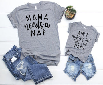 Mama Nap Shirt, Mother Son Matching Shirts, Mom and Daughter Matching Shirts, Gift For Mom