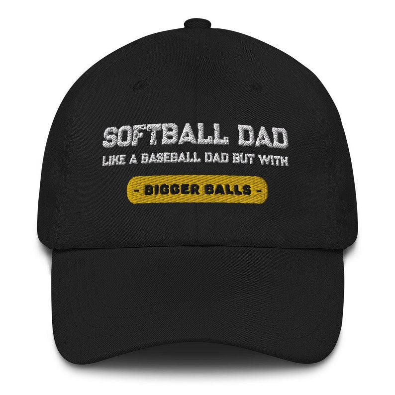 Softball Dad Like a Baseball Dad Hat for Softball Father's Day Gift, Funny Gift for Dad from Daughter, Funny Softball Hat for Dad, Dad Gift