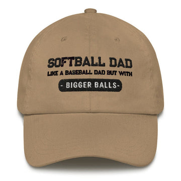 Softball Dad Like a Baseball Dad Hat for Softball Father's Day Gift, Funny Gift for Dad from Daughter, Funny Softball Hat for Dad, Dad Gift