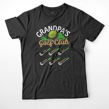 Personalized Grandpa Golf Club shirt with grandkids names - golf gifts for dad grandpa birthday gift for grandpa shirt, golfing dad