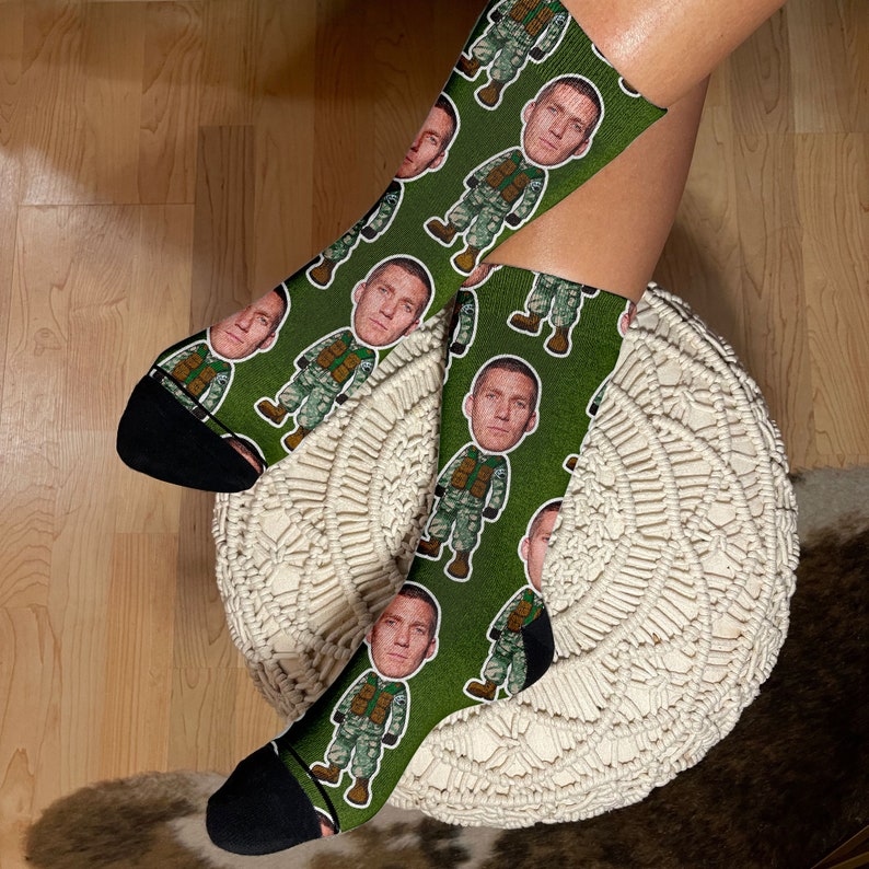 Veterans Day Gift, Army Gifts for Him, Army Girlfriend Gift, Veteran Day Gift, Army Mom Gifts, Custom Faces Socks, Customized Socks