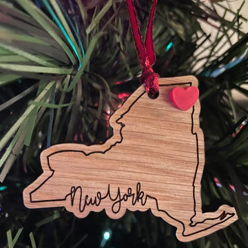 State Love Ornament / Customized Gift / Personalized Ornament / Your message here / Keepsake / Gift for friend / Gift for family