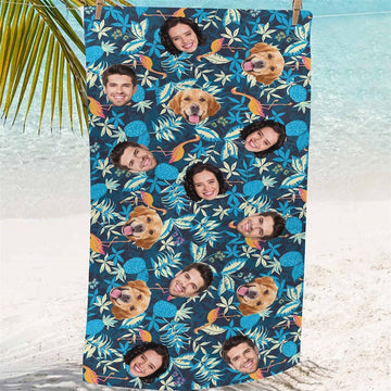 Dog Faces Custom Photo Pool Beach Bath Towel ,custom Face bath towels , Bachelorette Party towels, Beach Bath Towels Personalized, Beach Towel With face