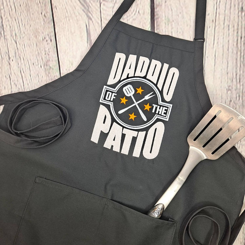 Dad apron Daddio of the Patio kitchen Apron Great gift for him Cooking Daddy Perfect Gift For Father Grandfather