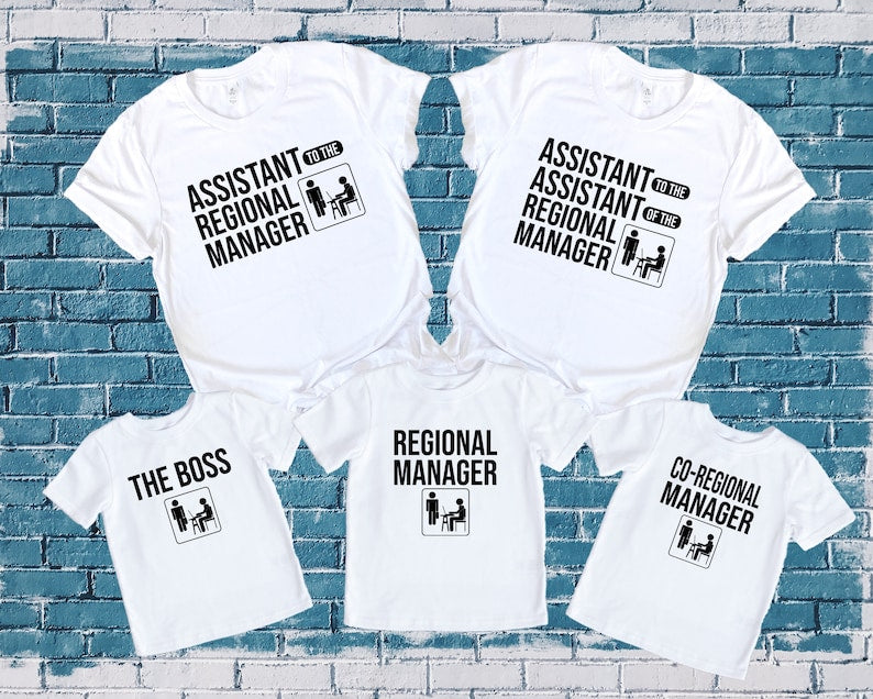 Matching Regional Manager Shirt, Assistant To The Regional Manager Shirt, The Office Shirt, 1st Matching Family Tee, First Fathers Day Gift, Gift For Father