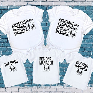 Matching Regional Manager Shirt, Assistant To The Regional Manager Shirt, The Office Shirt, 1st Matching Family Tee, First Fathers Day Gift, Gift For Father