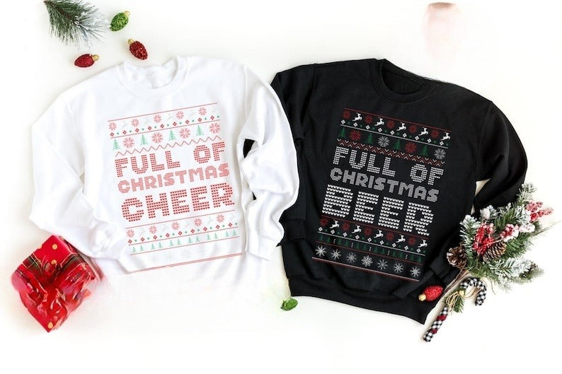 Funny Matching Couples Ugly Christmas Sweaters,Mom Dad Gifts,His and Hers Couple Sweatshirts, Family Matching Sweaters,Funny Holiday Outfits