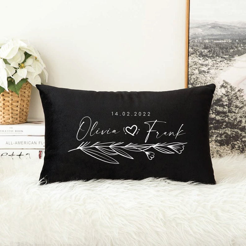 Custom Pillow, Personalized Wedding Gift, Wedding Pillow, Personalized Pillow, Engagement Gift, Newlywed Gift, Anniversary Gift, Couple Gift