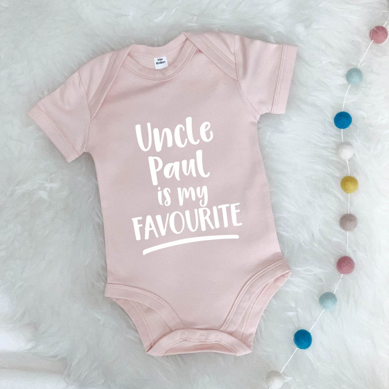 My Uncle Is My Favourite Personalised Babygrow Standard Youth Toddler Tshirts, Gift For Uncle, Gift For Kid