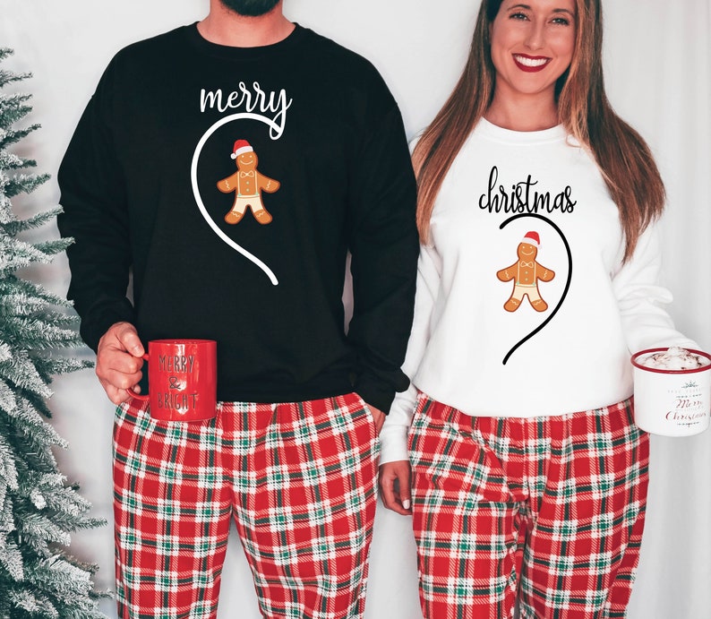 Christmas Couple Merry Christmas Pyjamas, Christmas Couple Matching, Funny Christmas Couples Pyjamas, Holiday Couples Pyjamas