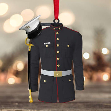 Personalized Marine Uniform Ornament, Marine Uniform Christmas Ornament, Marine Uniform Gift