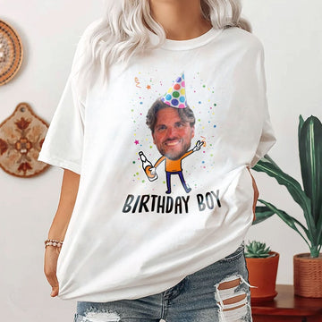 Custom Face Birthday Shirts, Funny Birthday Matching Shirts, Birthday Boy, Birthday Girl, Birthday Party Group Shirts, Funny Custom Design