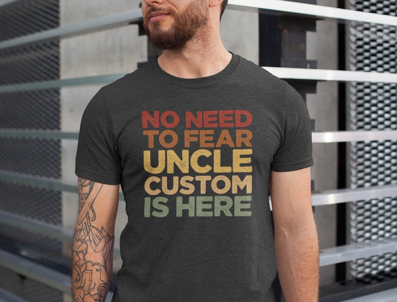 Retro Uncle Shirt, Crazy Uncle Shirt, Personalized Uncle Gift, Funny Uncle Shirt, Custom Uncle Shirt, Promoted to Uncle, Father's Day Tshirt