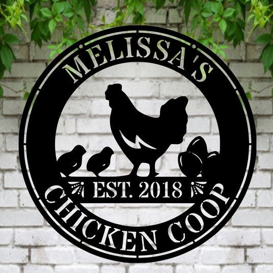 Personalized Chicken Coop Sign, Hen House Coop Sign, Our Little Coop Sign Metal Sign, Metal Chicken Coop Sign, Custom Chicken Coop sign