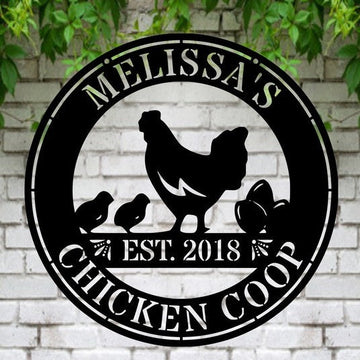 Personalized Chicken Coop Sign, Hen House Coop Sign, Our Little Coop Sign Metal Sign, Metal Chicken Coop Sign, Custom Chicken Coop sign